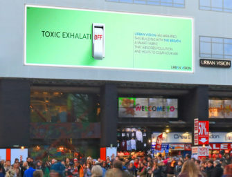 Билборды начинают бороться с загрязнением воздуха в Лондоне