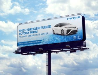 Билборды Toyota Mirai начнут очищать воздух в Калифорнии