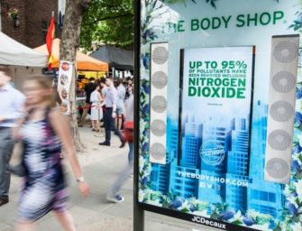 Реклама The Body Shop очищает воздух Лондона