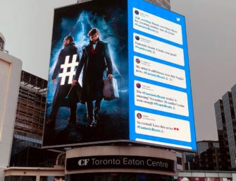 Твиттер представил «Фантастических тварей» Роулинг в знаменитых OOH-локациях