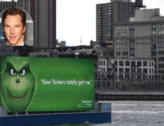 Бенедикт Камбербэтч в восторге от наружной рекламы «Гринча»