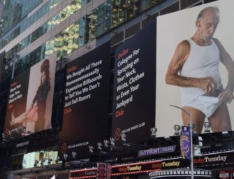 Предновогодняя реклама Dollar Shave Club взяла под свой контроль Тайм-сквер