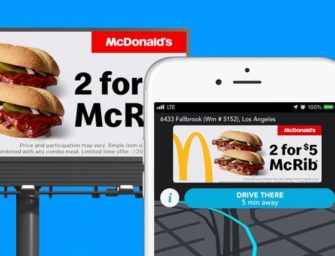 McDonald’s продублировал свои билборды в мобильном навигаторе