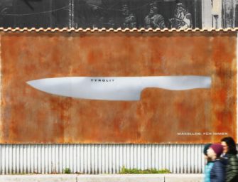 Лучшая реклама для кухонных ножей — ржавый билборд