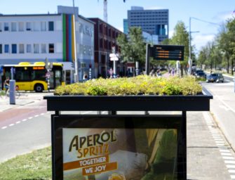 В Утрехте автобусные остановки превратили в остановки для пчел