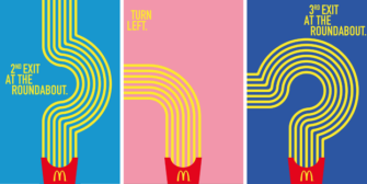Наружная реклама McDonald’s указала дорогу к ресторанам с помощью фри