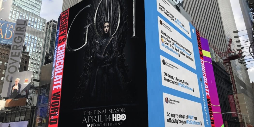 Twitter Game of Thrones billboard