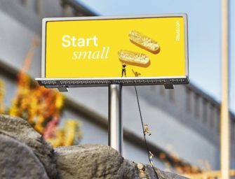 Крошечная наружная реклама витаминного бренда подталкивает начать здоровую жизнь с малого