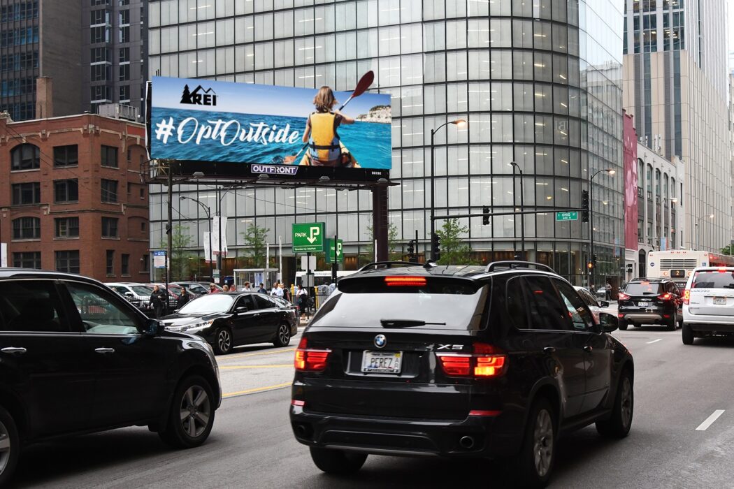 REI OptOutside billboard