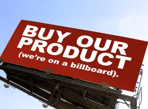 Buy Our Product billboard
