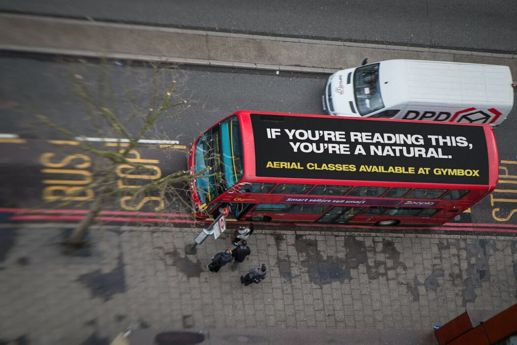 Gymbox bus ad